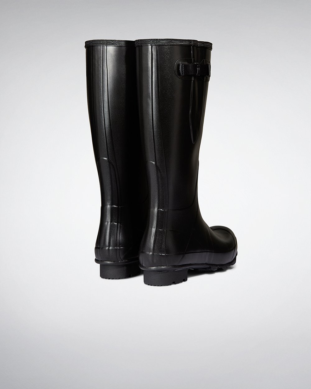 Botas de Lluvia Altas Hunter Hombre - Norris Field Side Adjustable Neoprene Lined - Negros - HKCOJNE